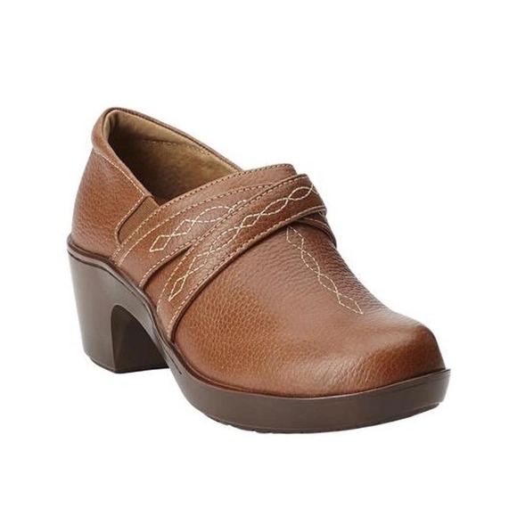 Ariat Ellie Clog Brown Leather Mule Western Embroidered Heeled Women's Size 8.5 - Picture 1 of 12